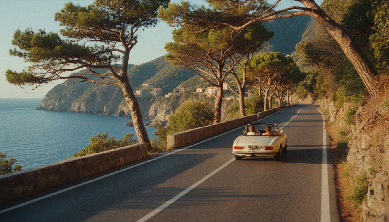 Scenic Italian coastal road
