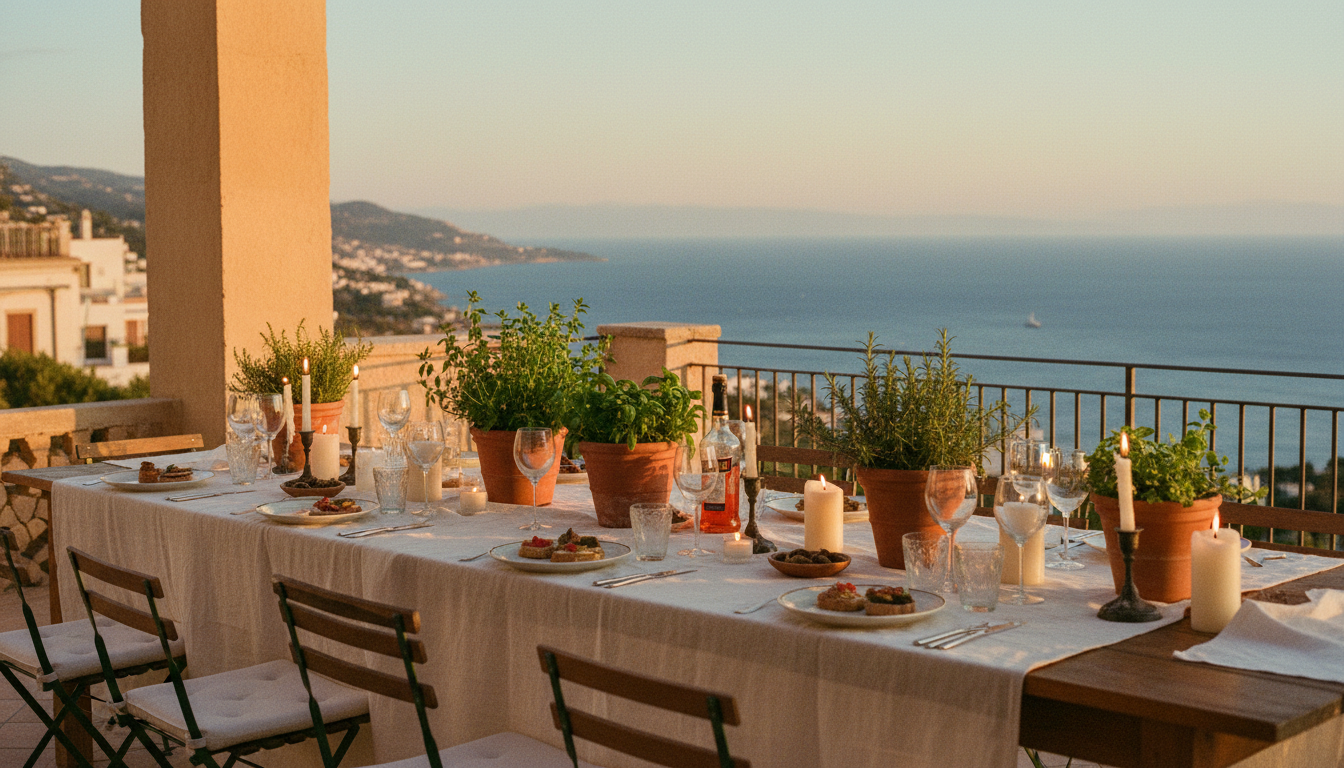Italian outdoor aperitivo dining
