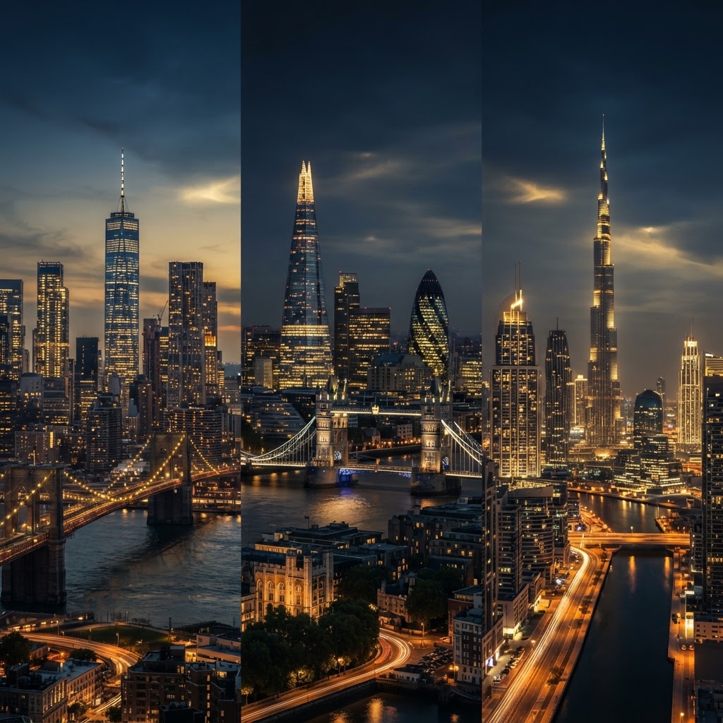 Dubai vs London vs New York: Comparing Three Global Investment Hubs