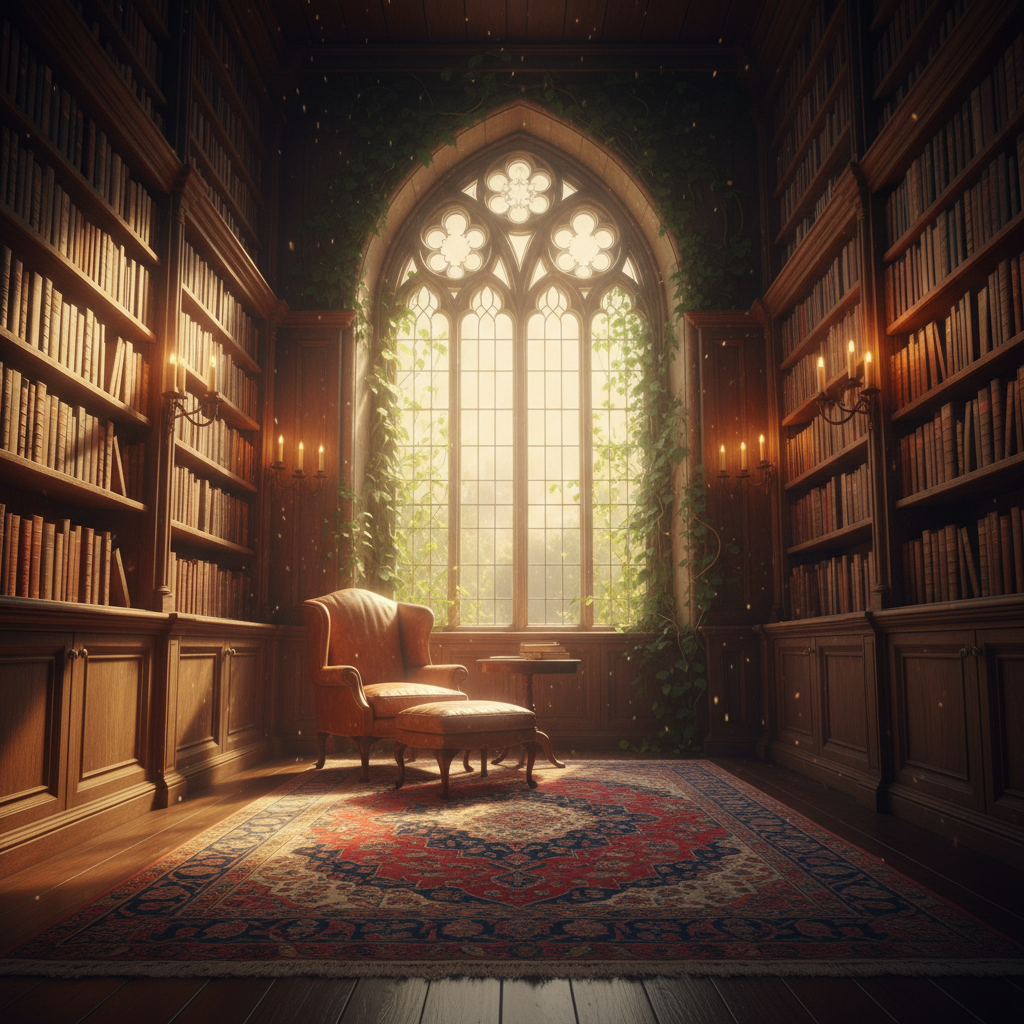 Private library scene