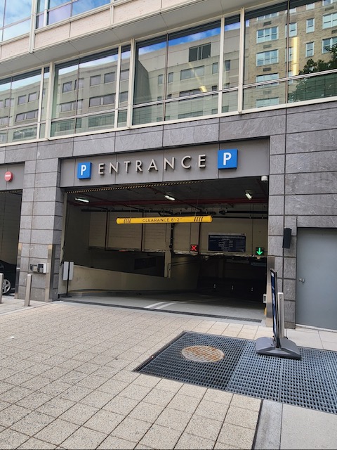 Garage entrance at 2200 Pennsylvania Ave NW