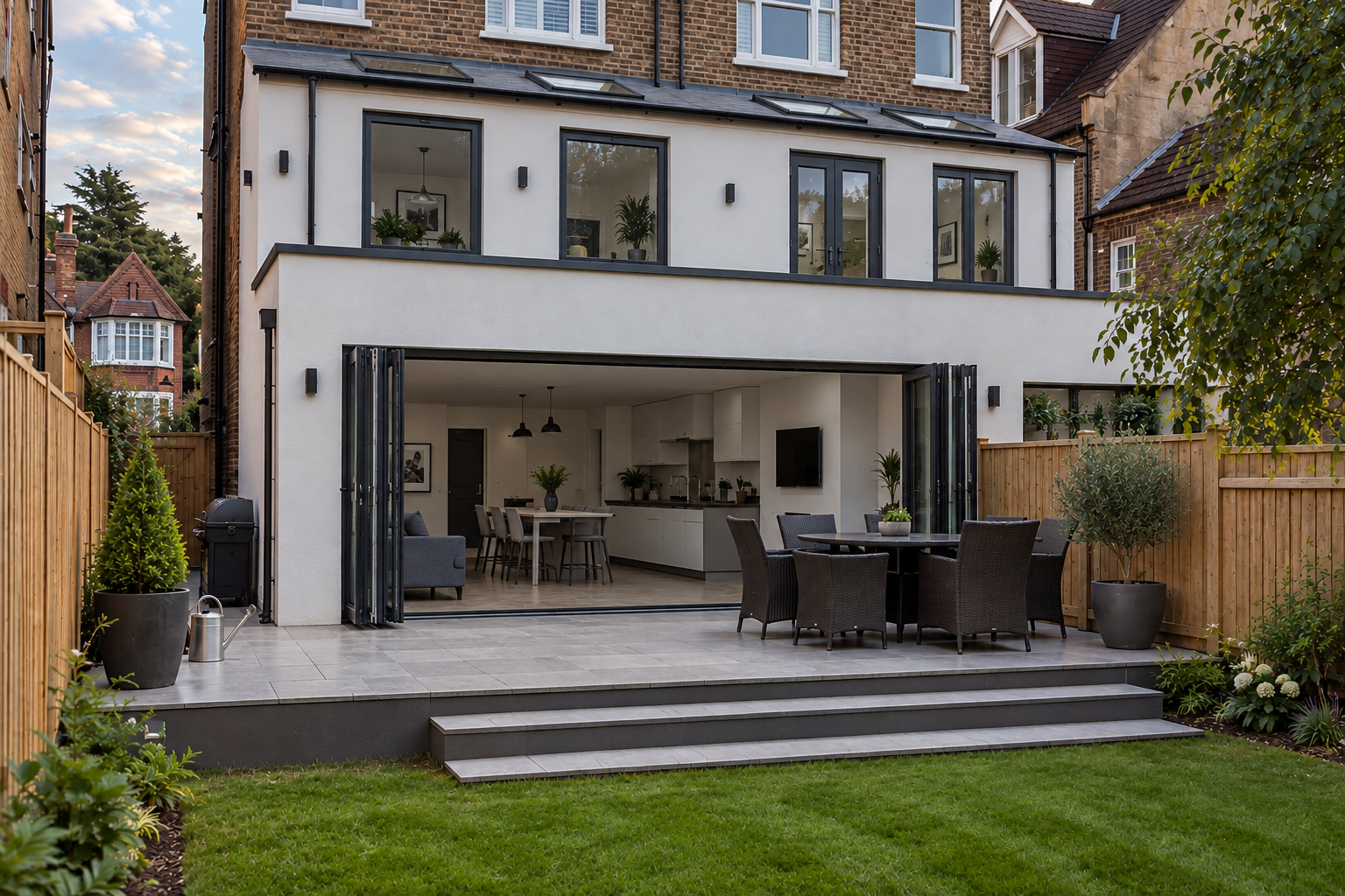 A completed two storey extension by our Basingstoke team