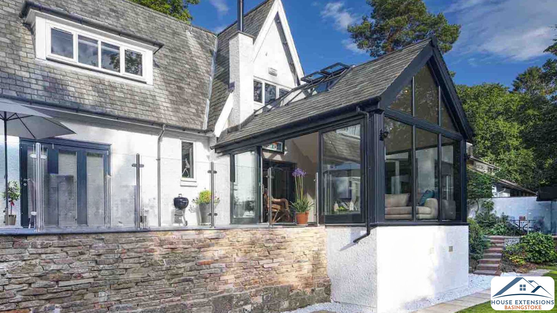 Single storey rear extension in Old Basing, Hampshire