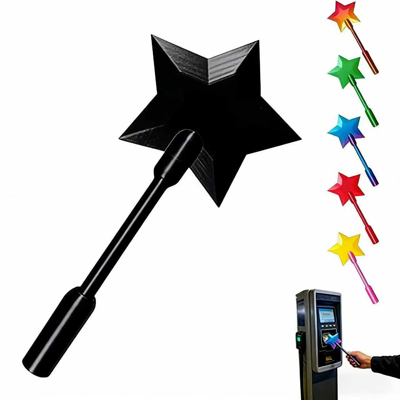 MagicTap™ star wand holding a card