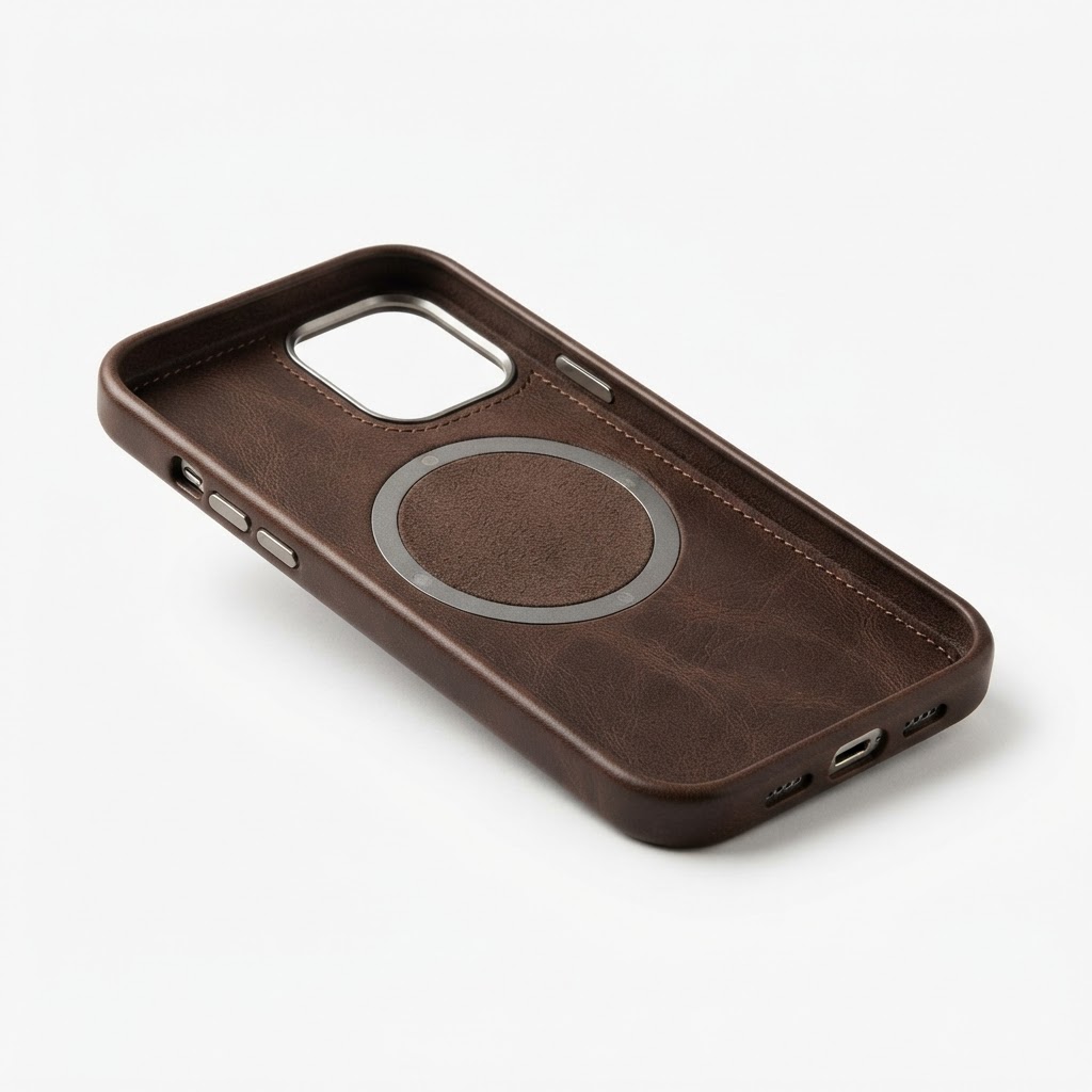 Capinha de Couro Leather Case com MagSafe