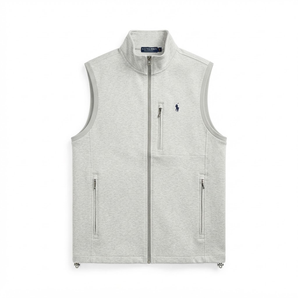 Ralph Lauren Full-Zip Vest (Light Grey)