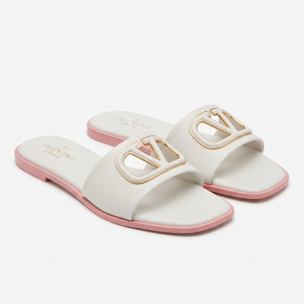 Valentino Garavani VLogo Slide (White)