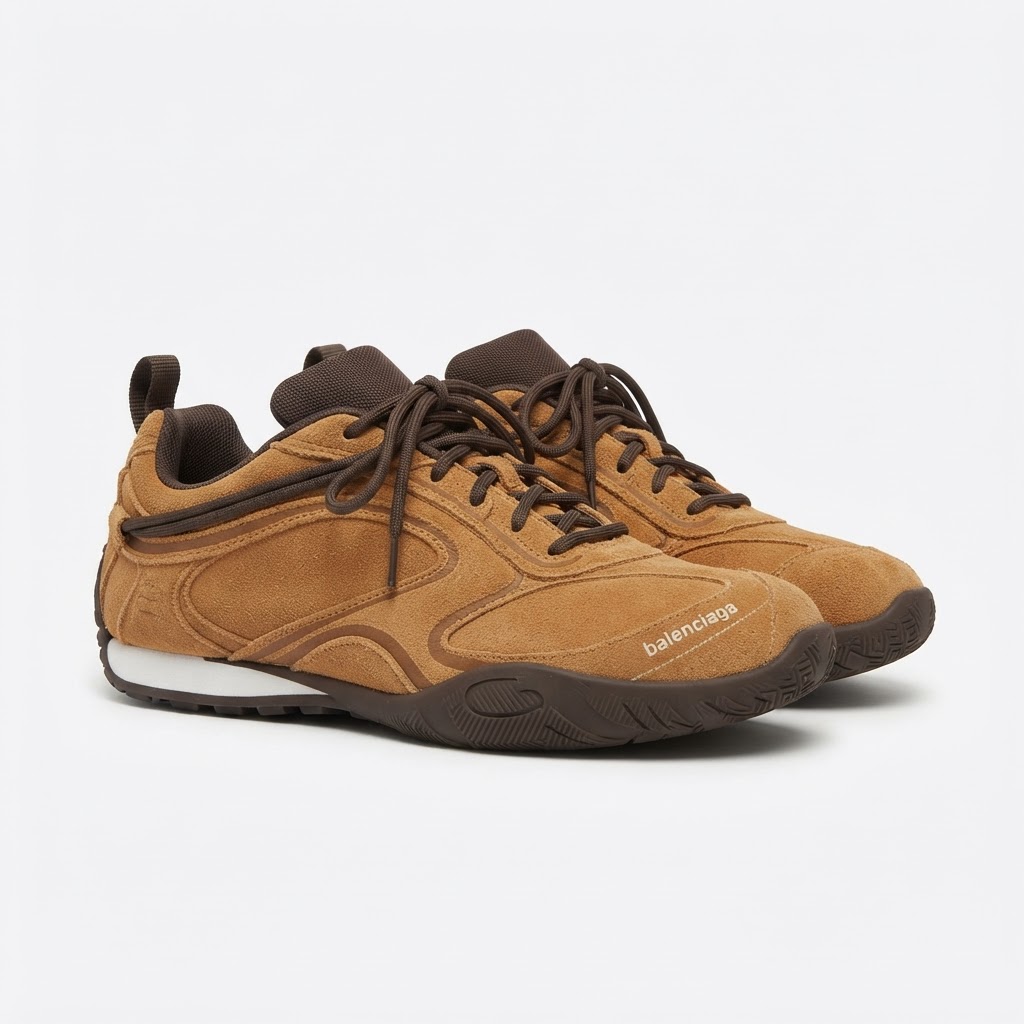 Balenciaga Zen Sneaker (Tan Suede)