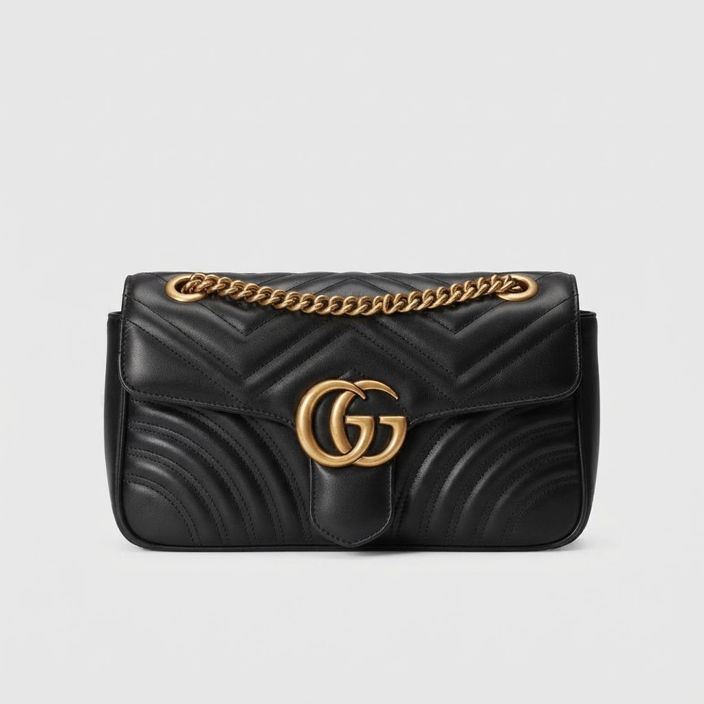 Gucci GG Marmont Small Shoulder Bag (Black)