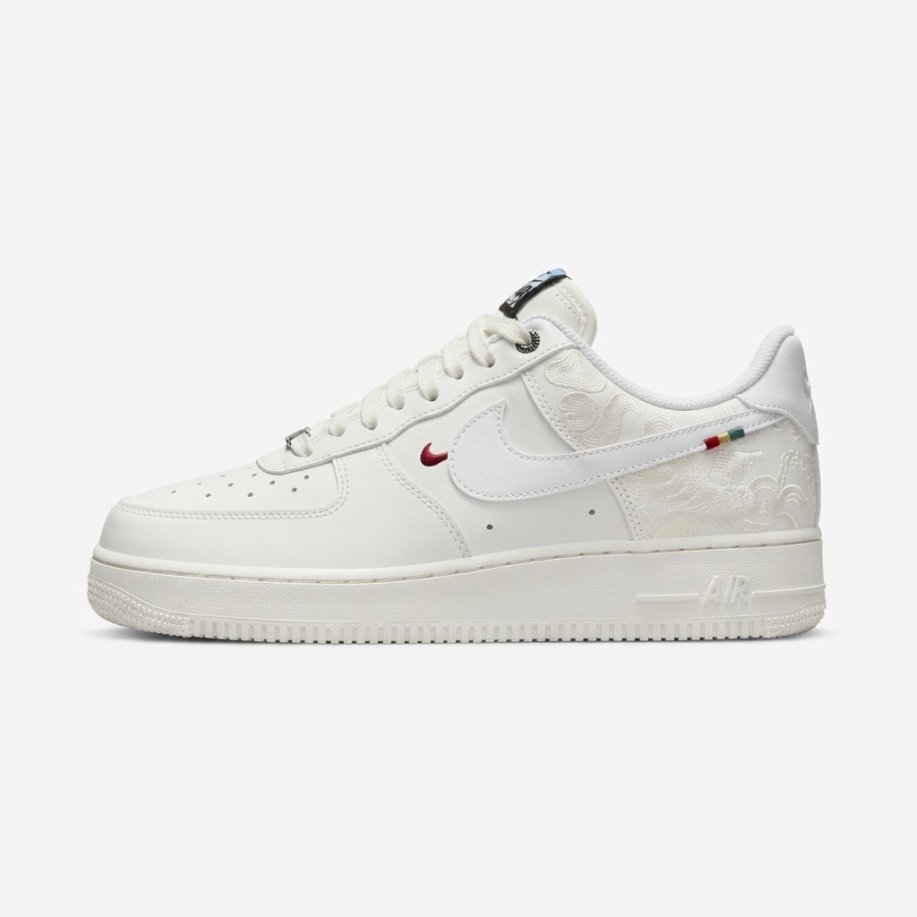Nike Air Force 1 '07 (White/Red Swoosh)