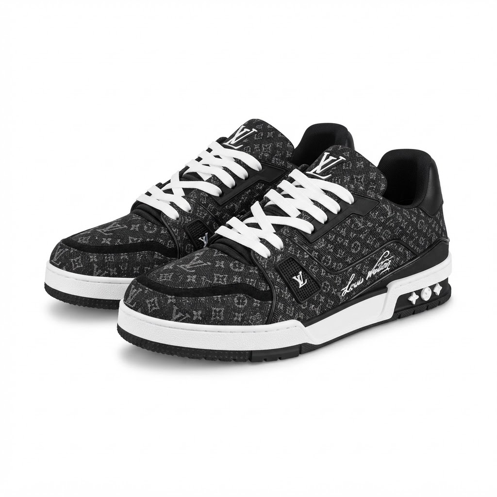 Louis Vuitton Trainer (Black/Grey Monogram)