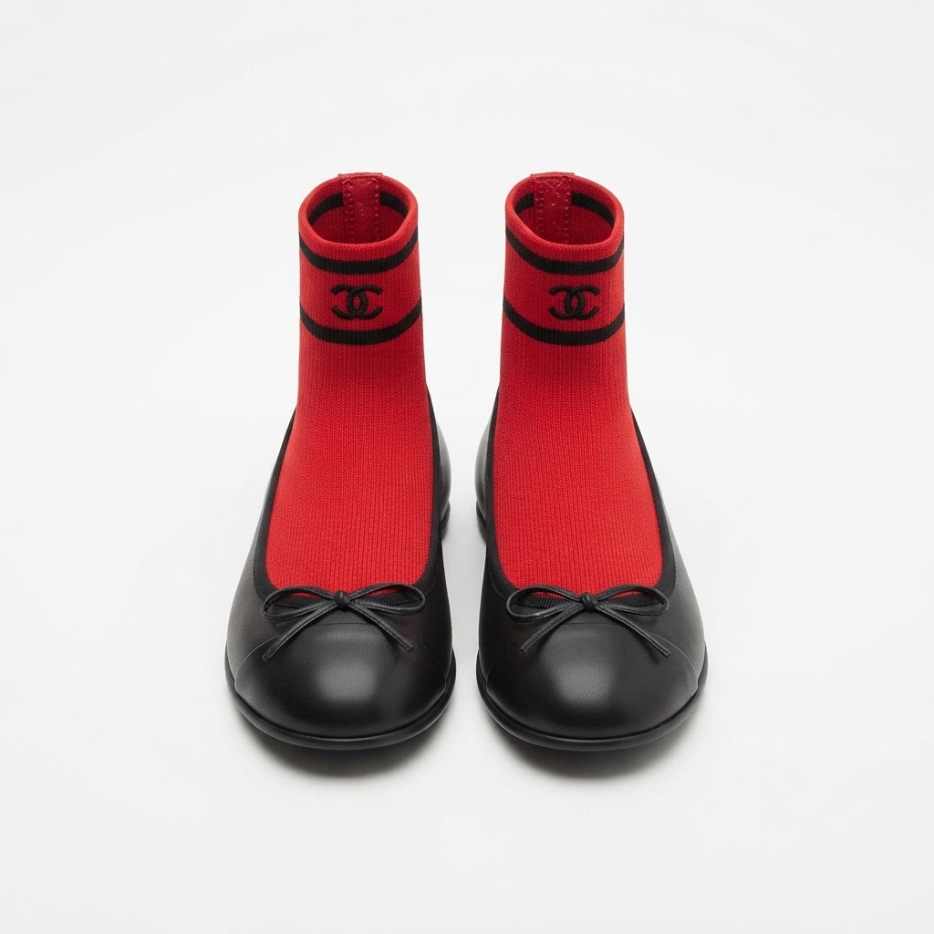 Chanel Knit Ballet Sneaker (Red)