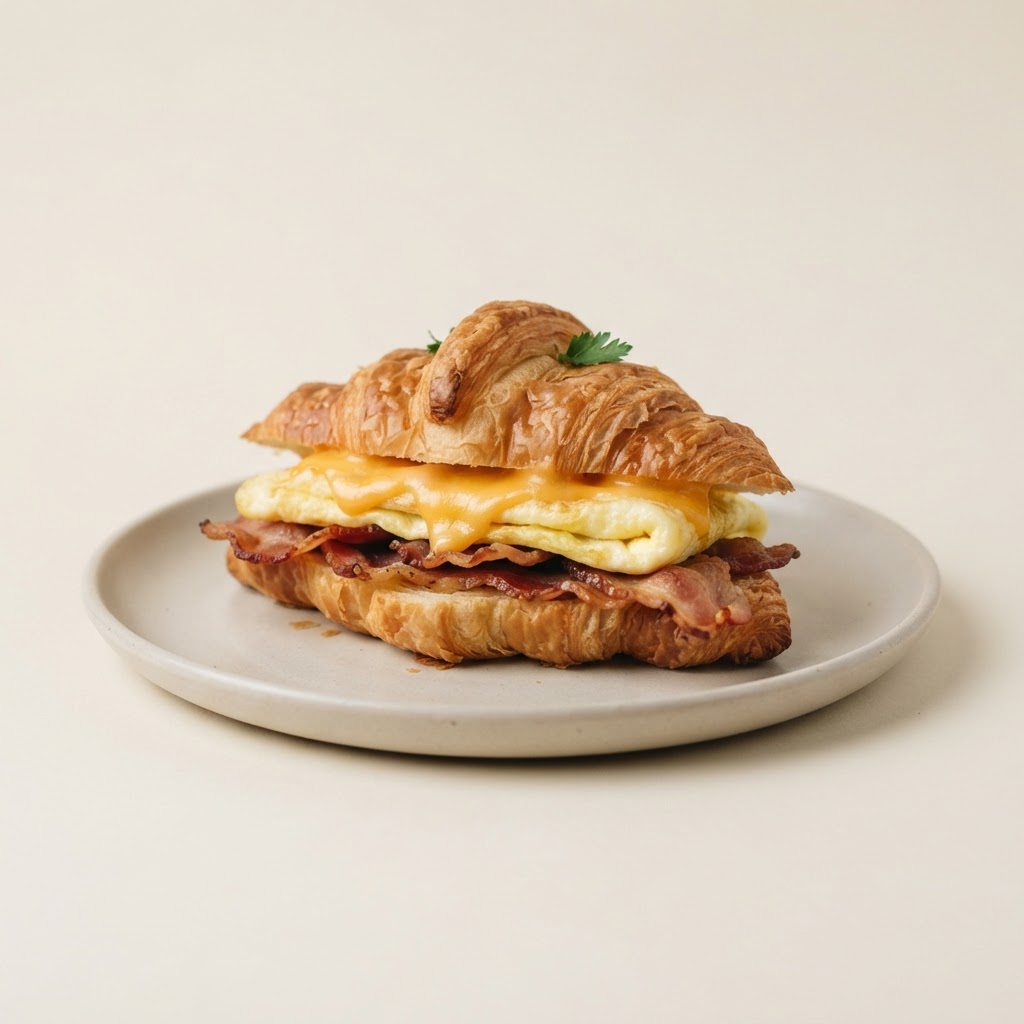 Croissant with Bacon, Egg & Cheese