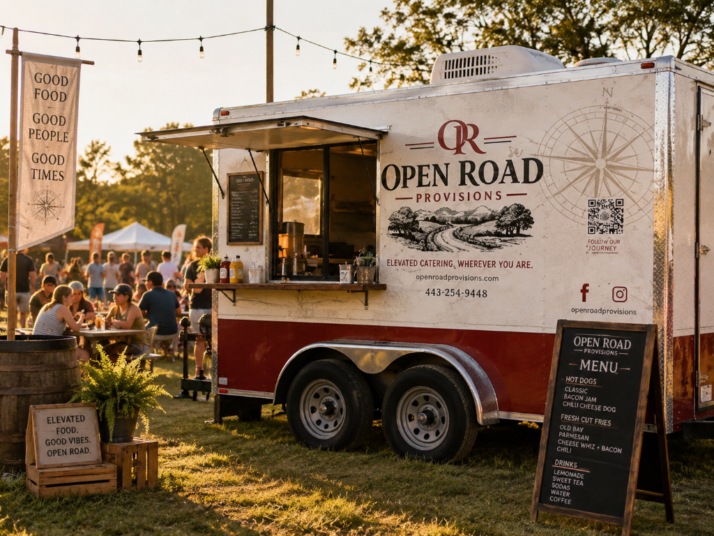 Open Road Provisions food trailer at a festival