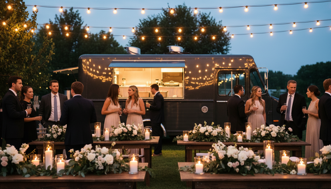 Elegant outdoor catering event