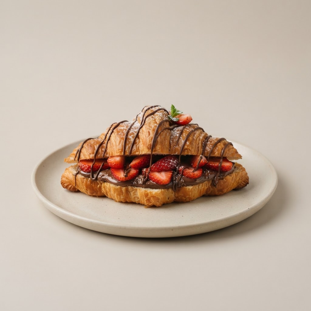 Nutella & Strawberry Croissant