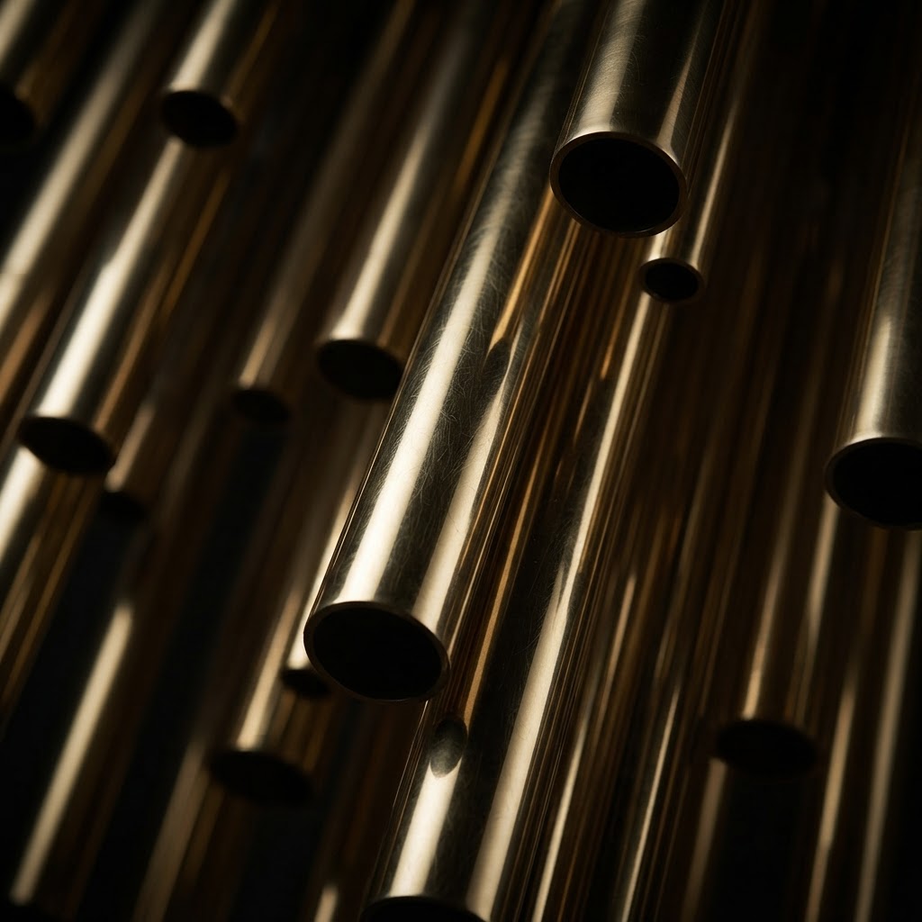 Gilded Tubular Ceiling Pendant