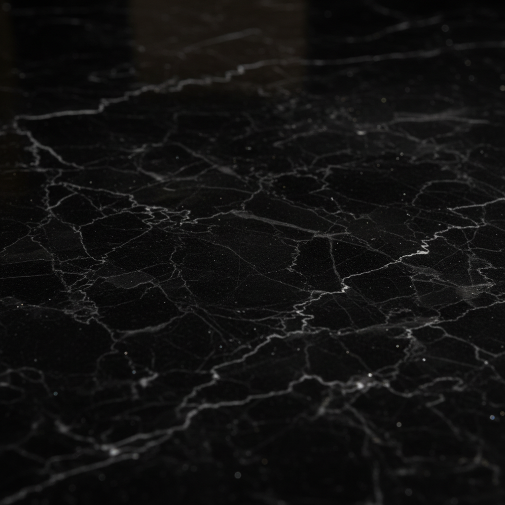 Polished Black Marble Countertop