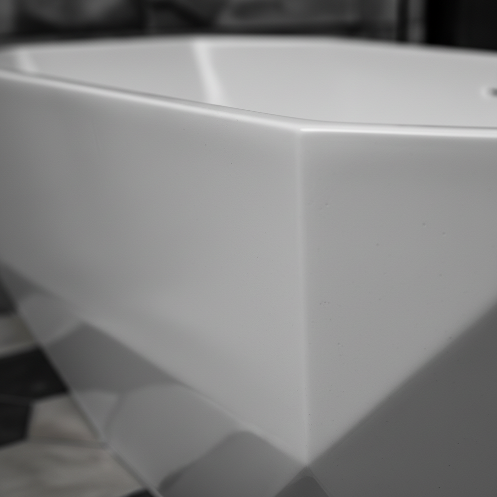 Sculptural White Porcelain Bathtub