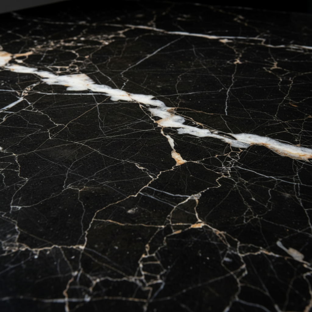 Polished Black Marble Countertop