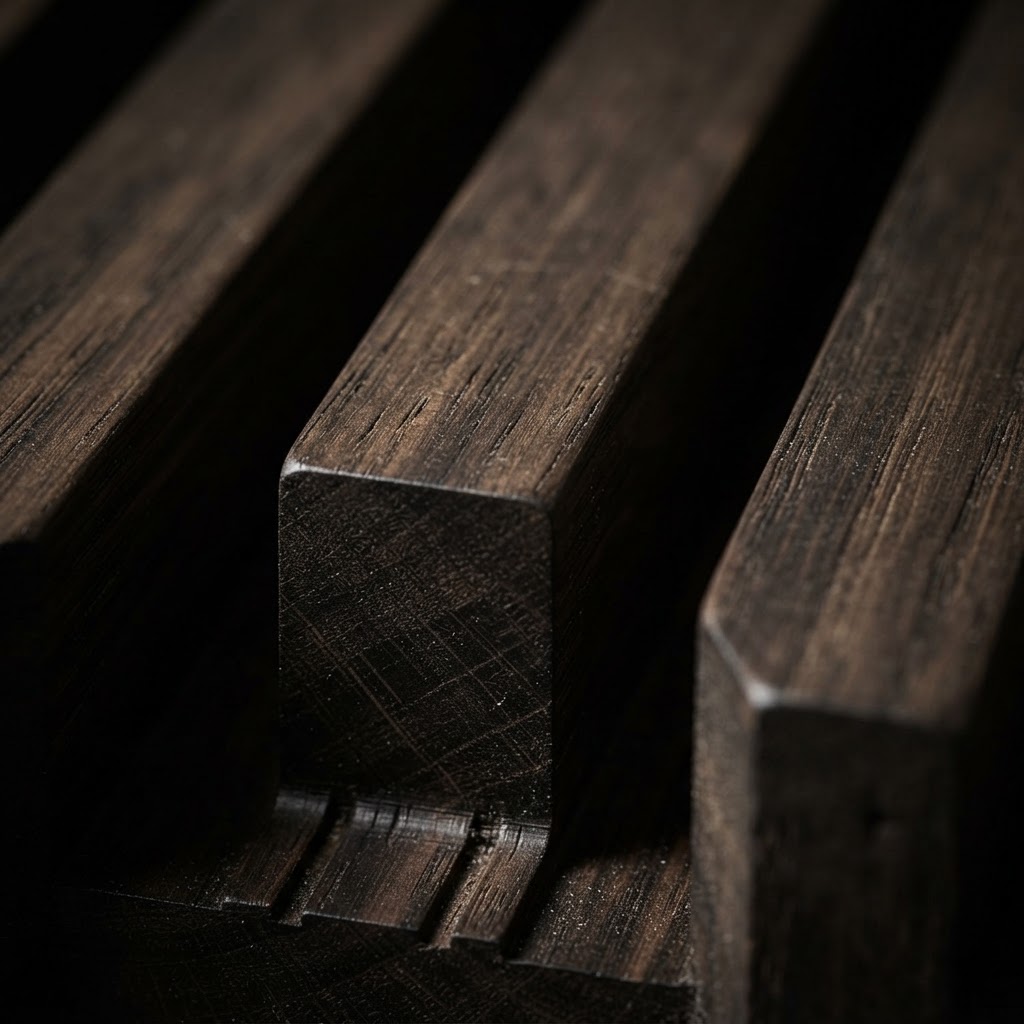 Vertical Slat Oak Wall Paneling