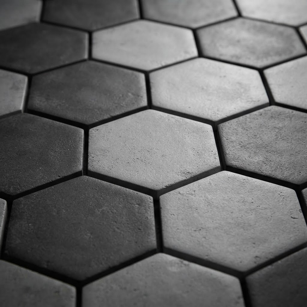 Matte Hexagonal Floor Mosaic