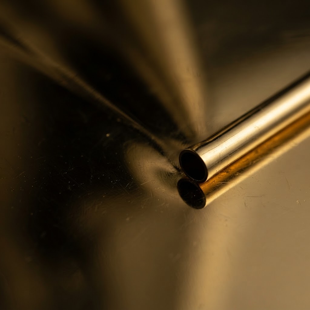 Polished Gold Metal Drop Pendant