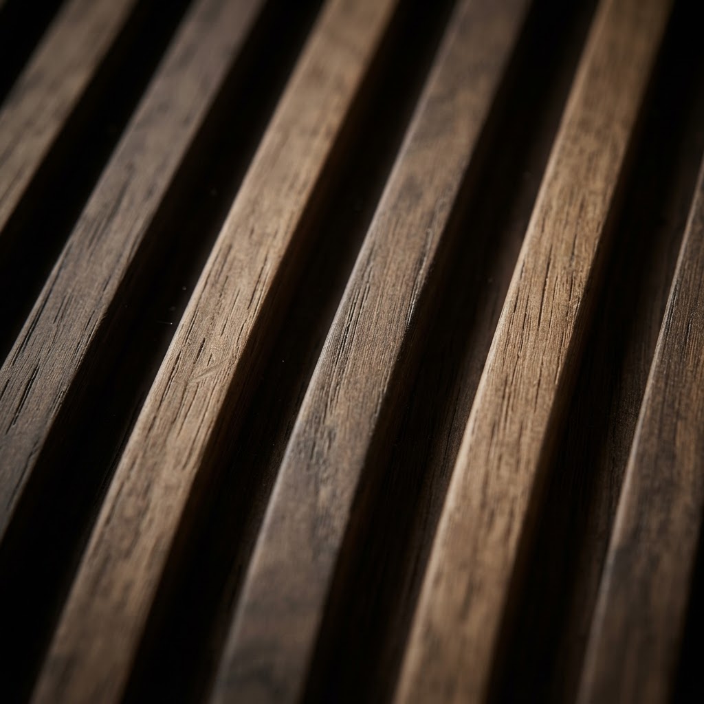 Vertical Ribbed Oak Paneling