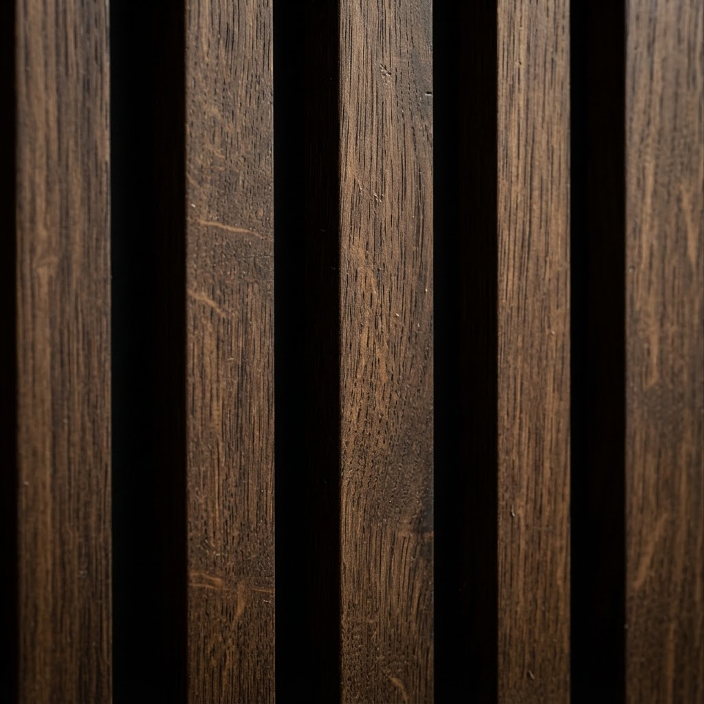 Vertical Slat Oak Wall Paneling