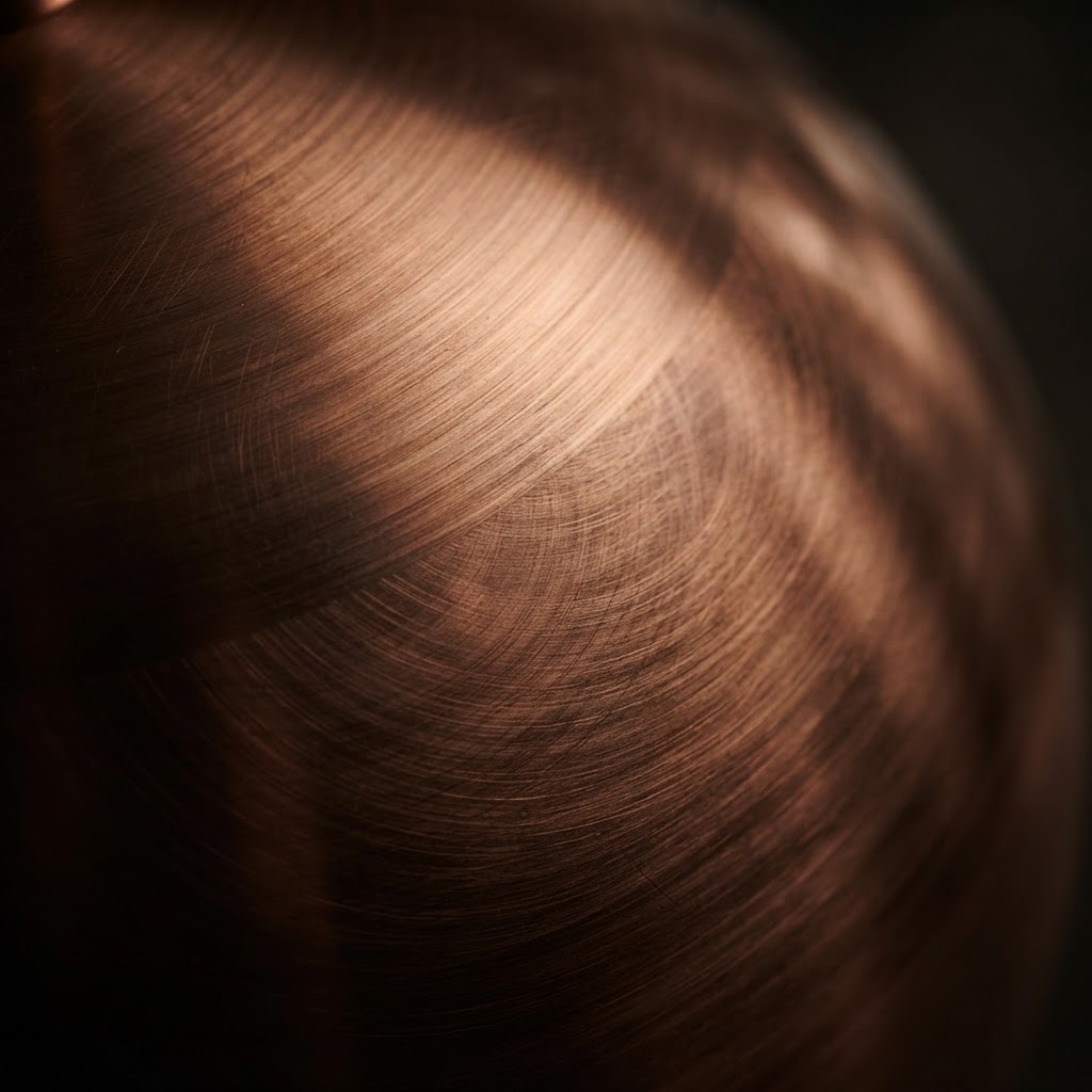 Brushed Copper Spherical Pendants