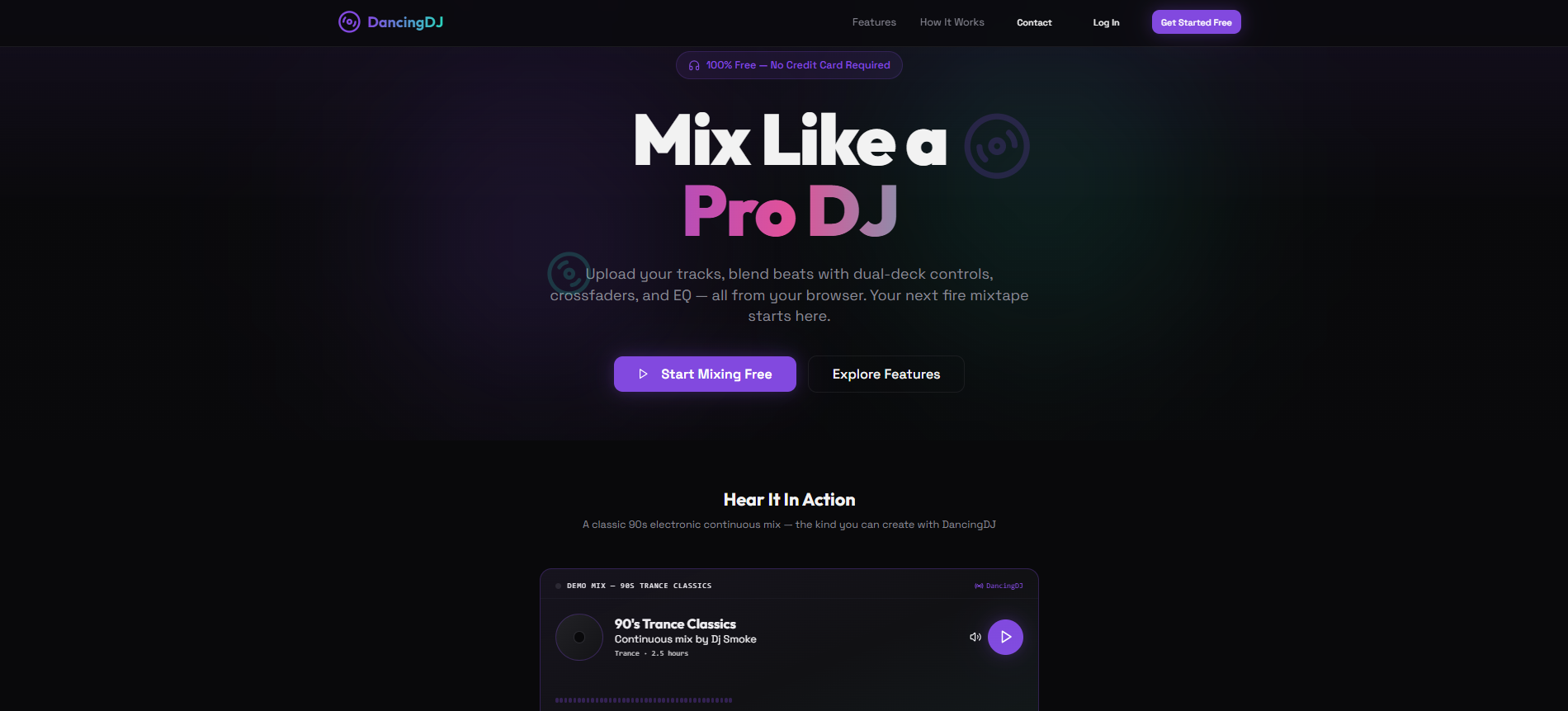 DJ Music Mixing Console template preview