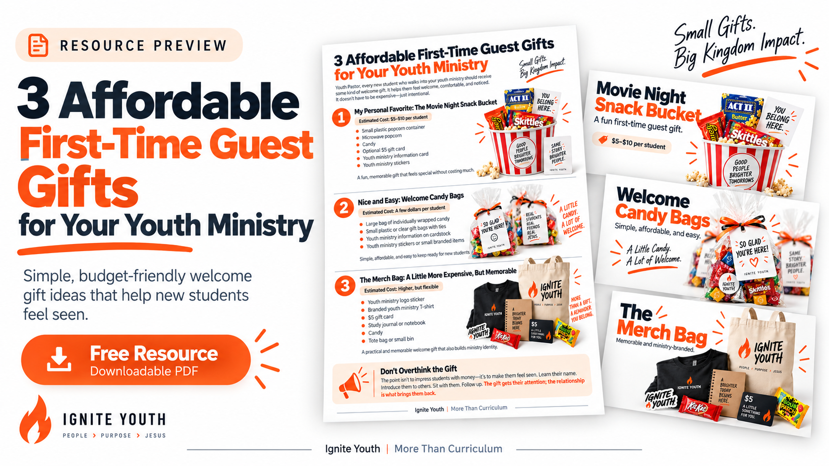 First-Time Guest Gifts for Youth Ministry Graphic Pack