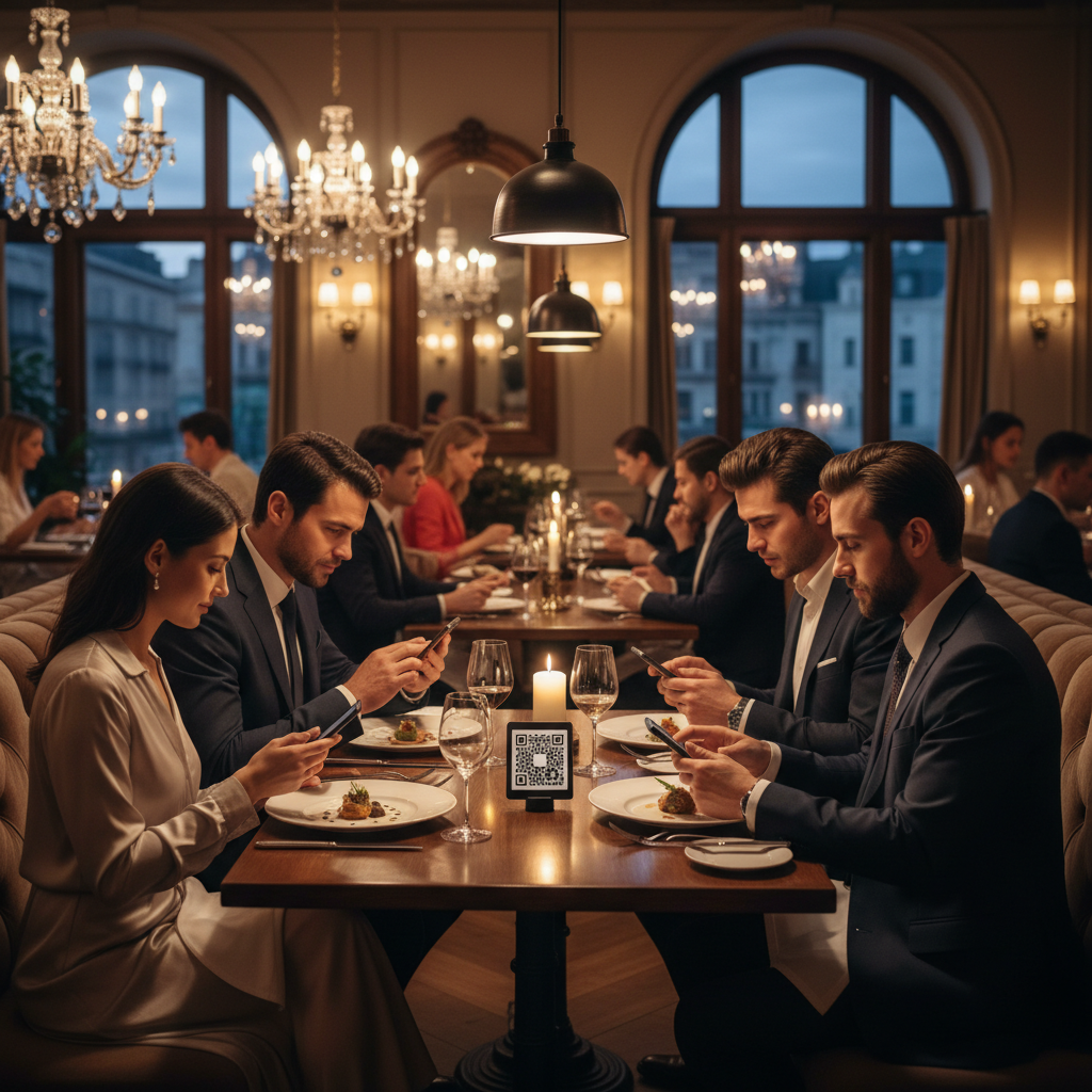 QR ordering at the table