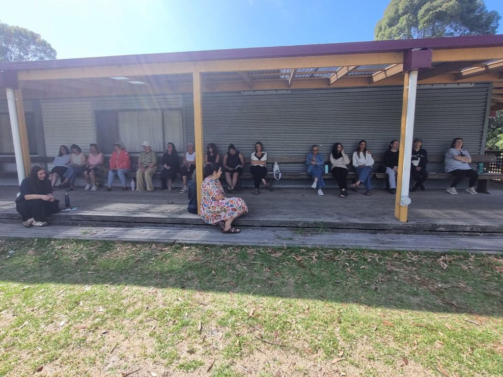 Women at a retreat outdoor session