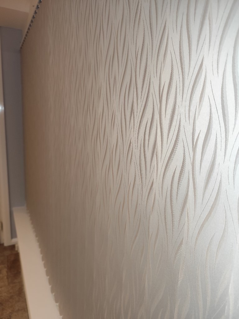 Close-up of conservatory blind fabric texture