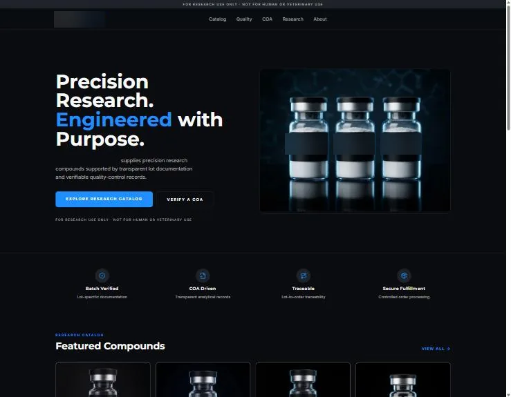 Research supply website built by Control Point AI Firm
