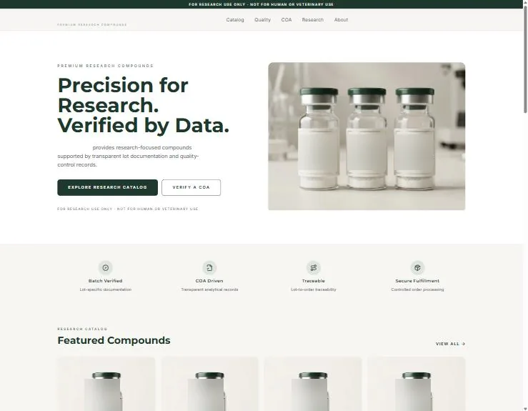 Research supply website built by Control Point AI Firm