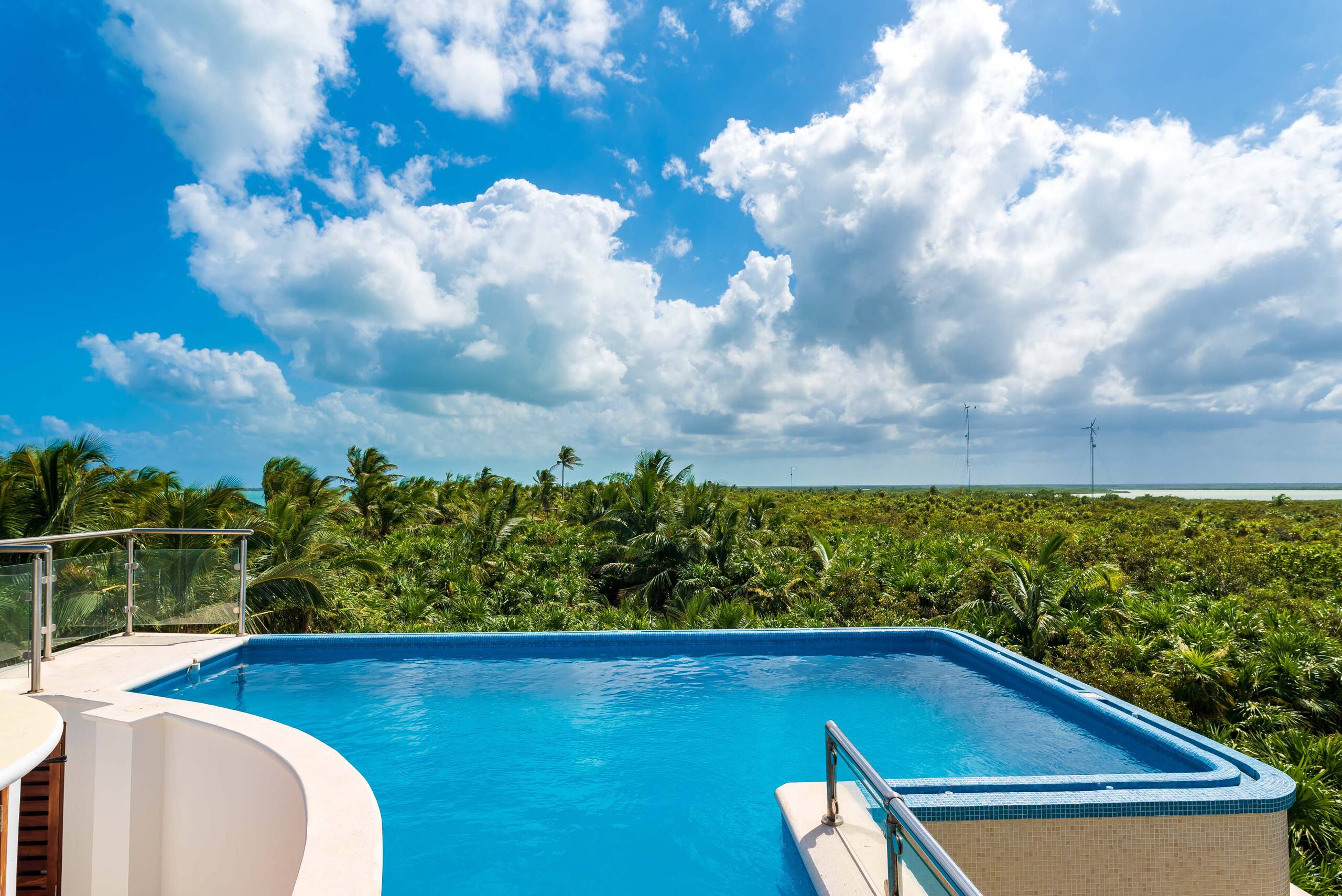 Infinity pool over the canopy