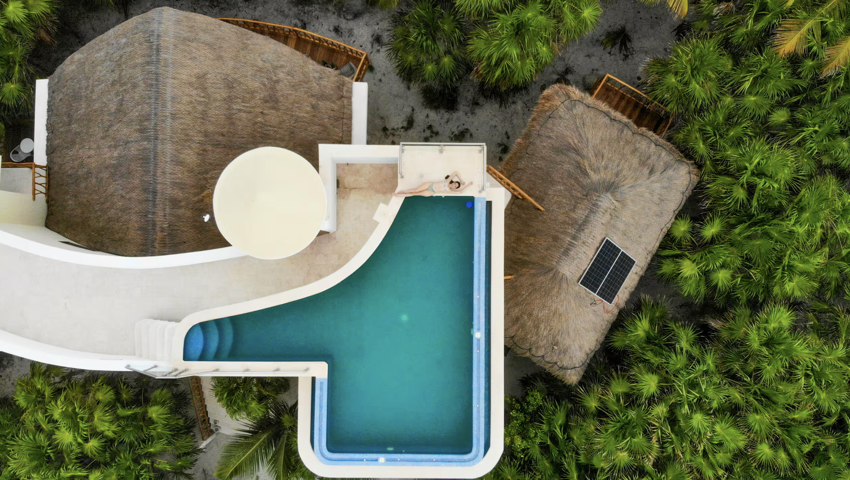 Infinity pool from above