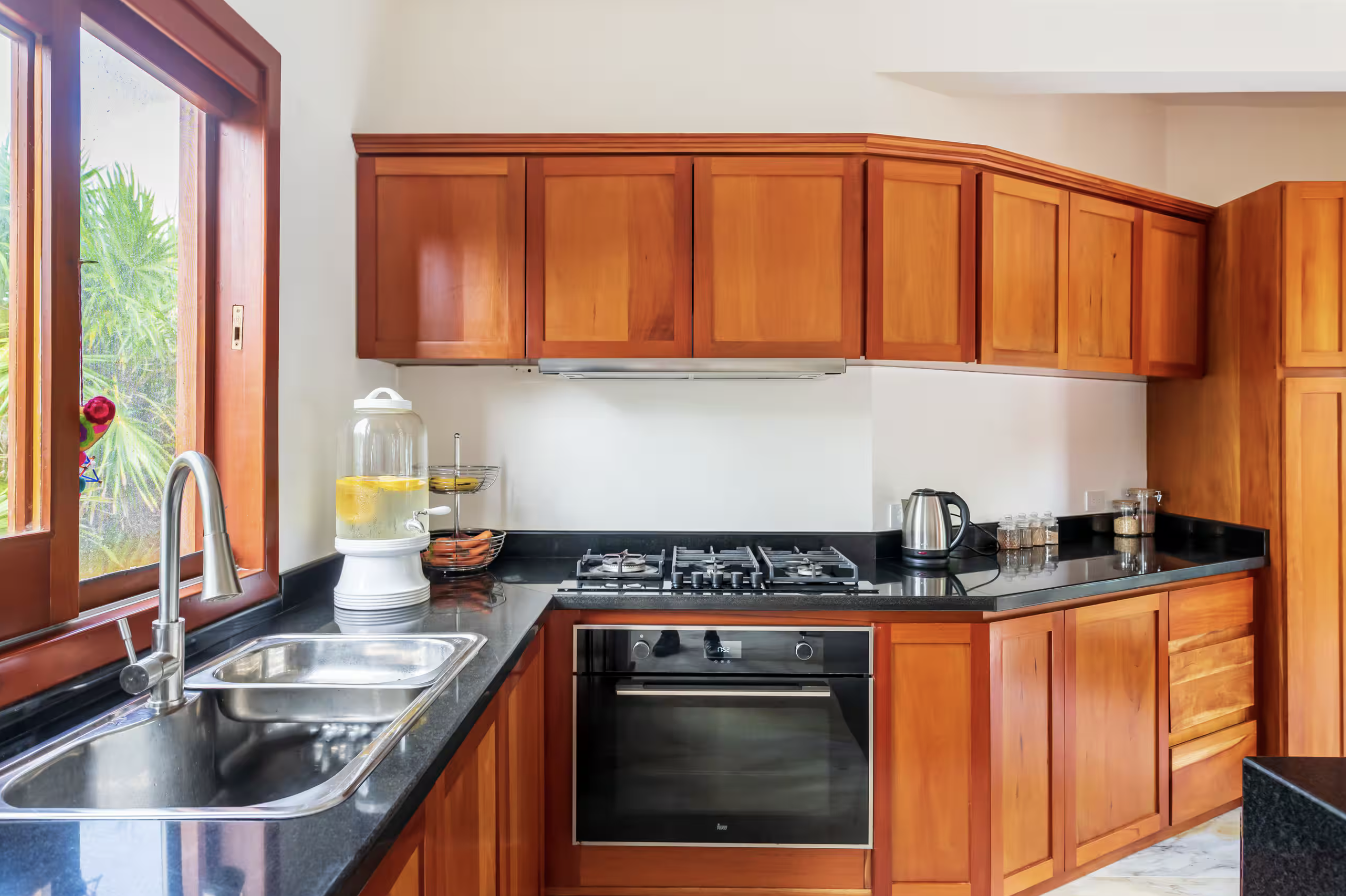 Kitchen with stove & sink