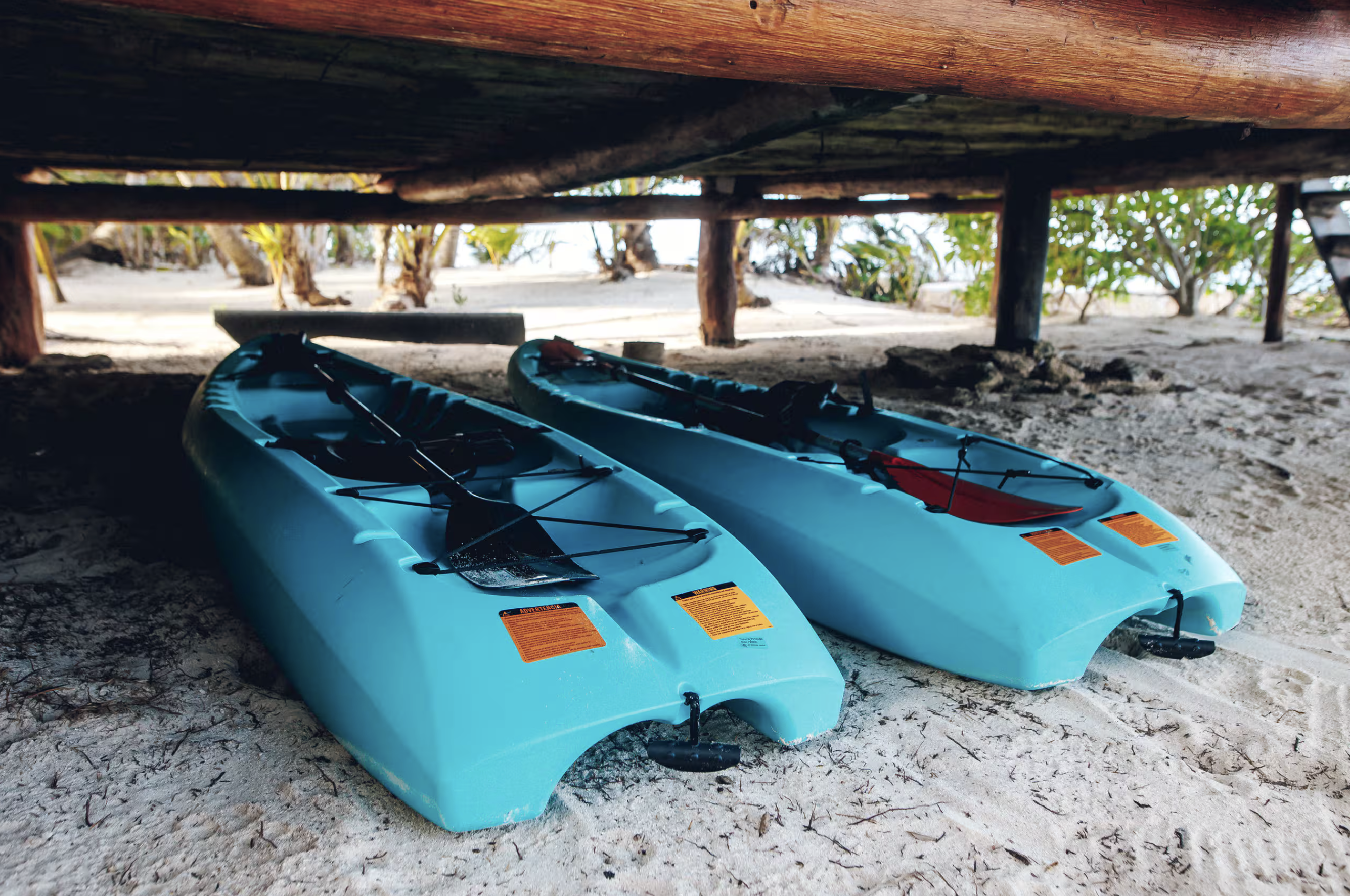 Kayaks at the shore