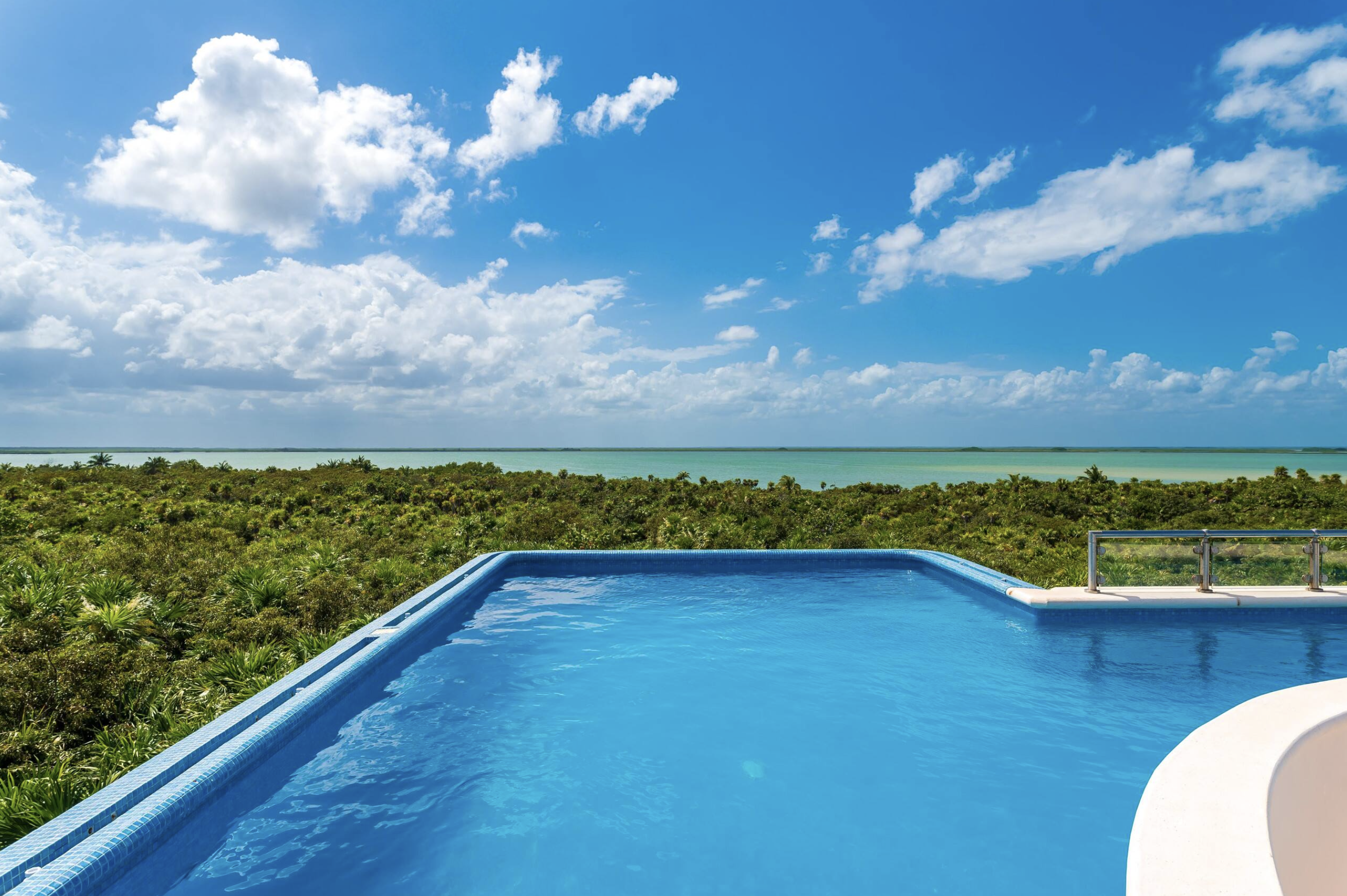 Infinity pool over the forest