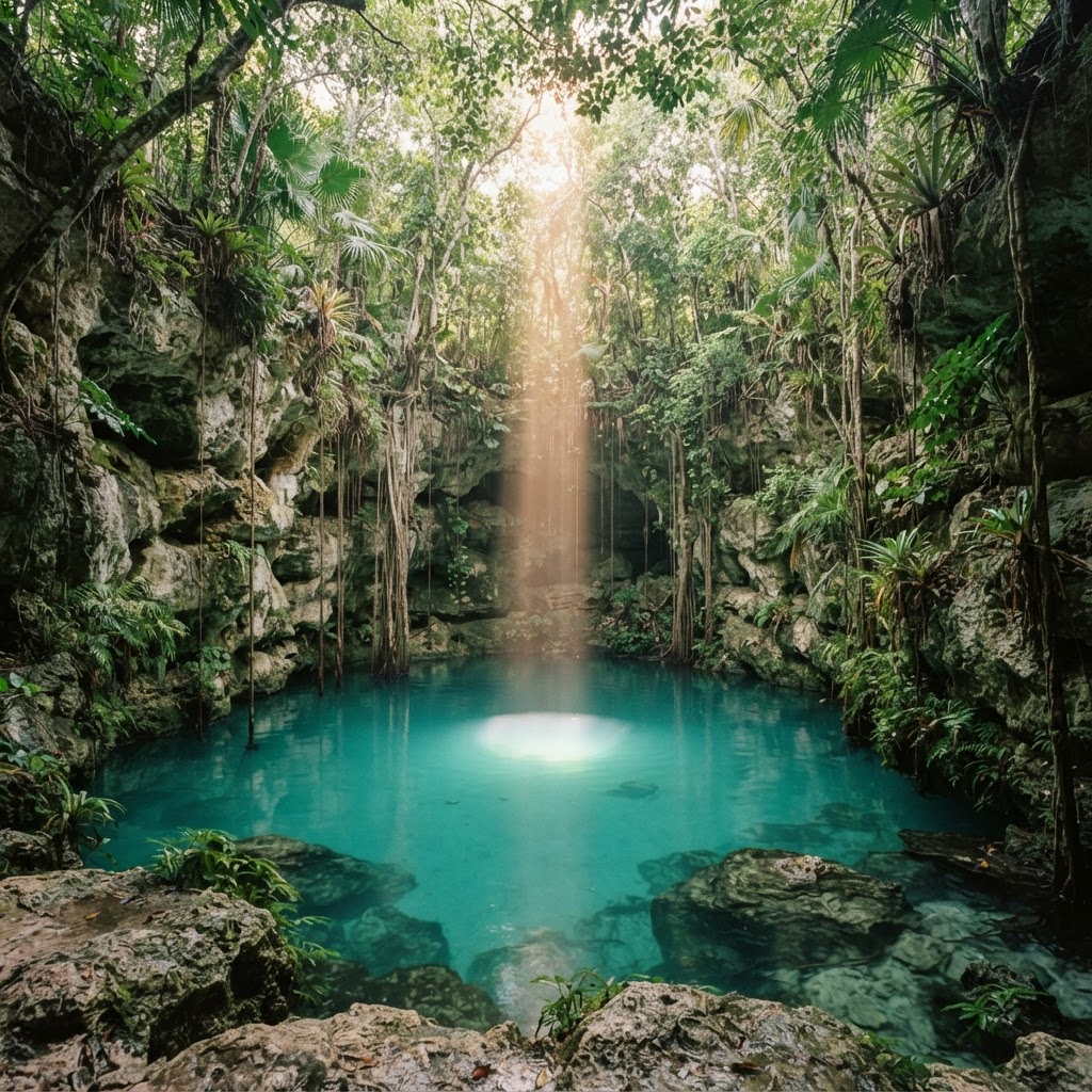 Cenote excursion · illustrative