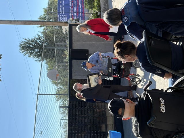 Avondale Veteran's Parade — certificate presentation ceremony