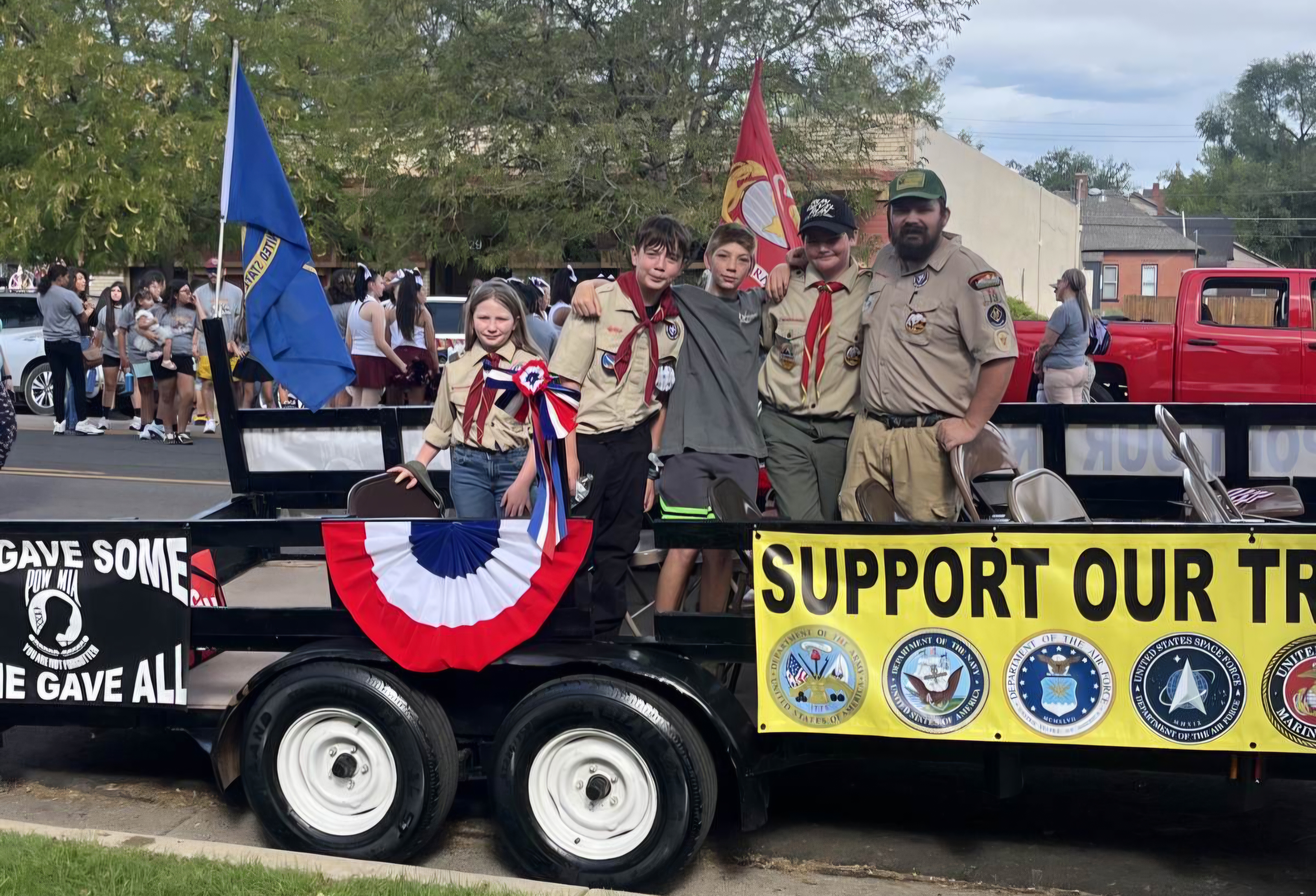 2026 Colorado State Fair Parade — Scouts on the Post 2 parade trailer
