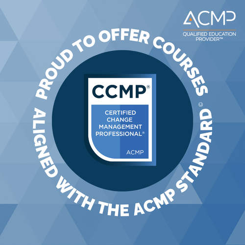 ACMP Qualified Education Provider badge certifying the Change Leader Lab is aligned with the ACMP Standard for the Certified Change Management Professional credential