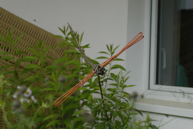 Metallskulptur im Garten