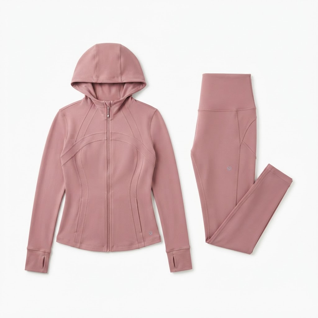 Contoured Zip-Up Hooded Athletic Set