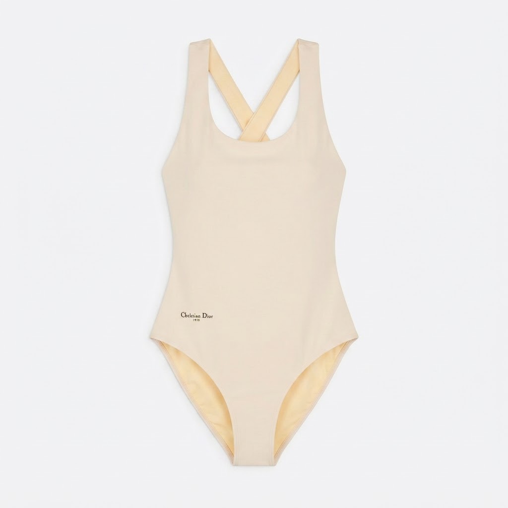 Dior Cream One-Piece Swimsuit