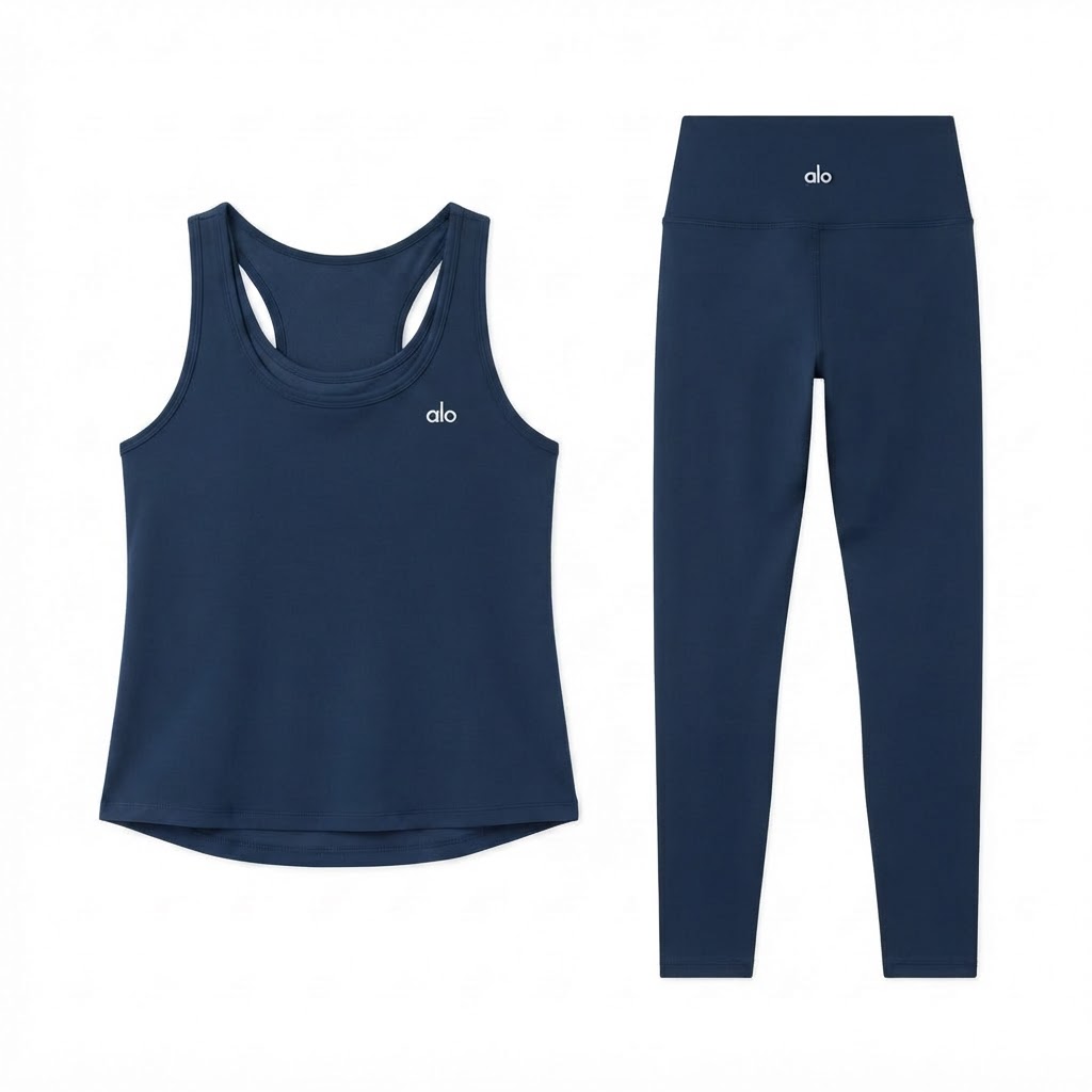 Alo Double-Layer Tank Top & Leggings Set